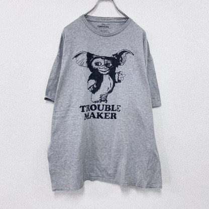GREMLINS　グレムリン　ギズモ　半袖Tシャツ　ムービーT　キャラクターT　灰色　グレー　2XLサイズ