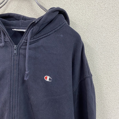 Champion　チャンピオン　フルジップパーカー/フーディー　紺　ネイビー　XLサイズ　古着