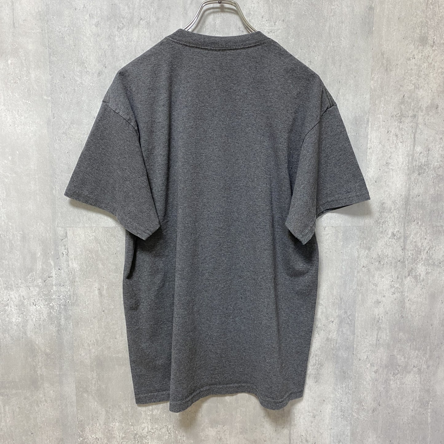 古着 used　Office Space　半袖プリントTシャツ　グレー　レトロ　デザイン　個性的　クルーネック　春夏服　XLサイズ