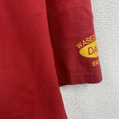 00s　Hanes　BEEFY-T　早稲田大学　水泳部　半袖プリントTシャツ　赤　レッド　XLサイズ