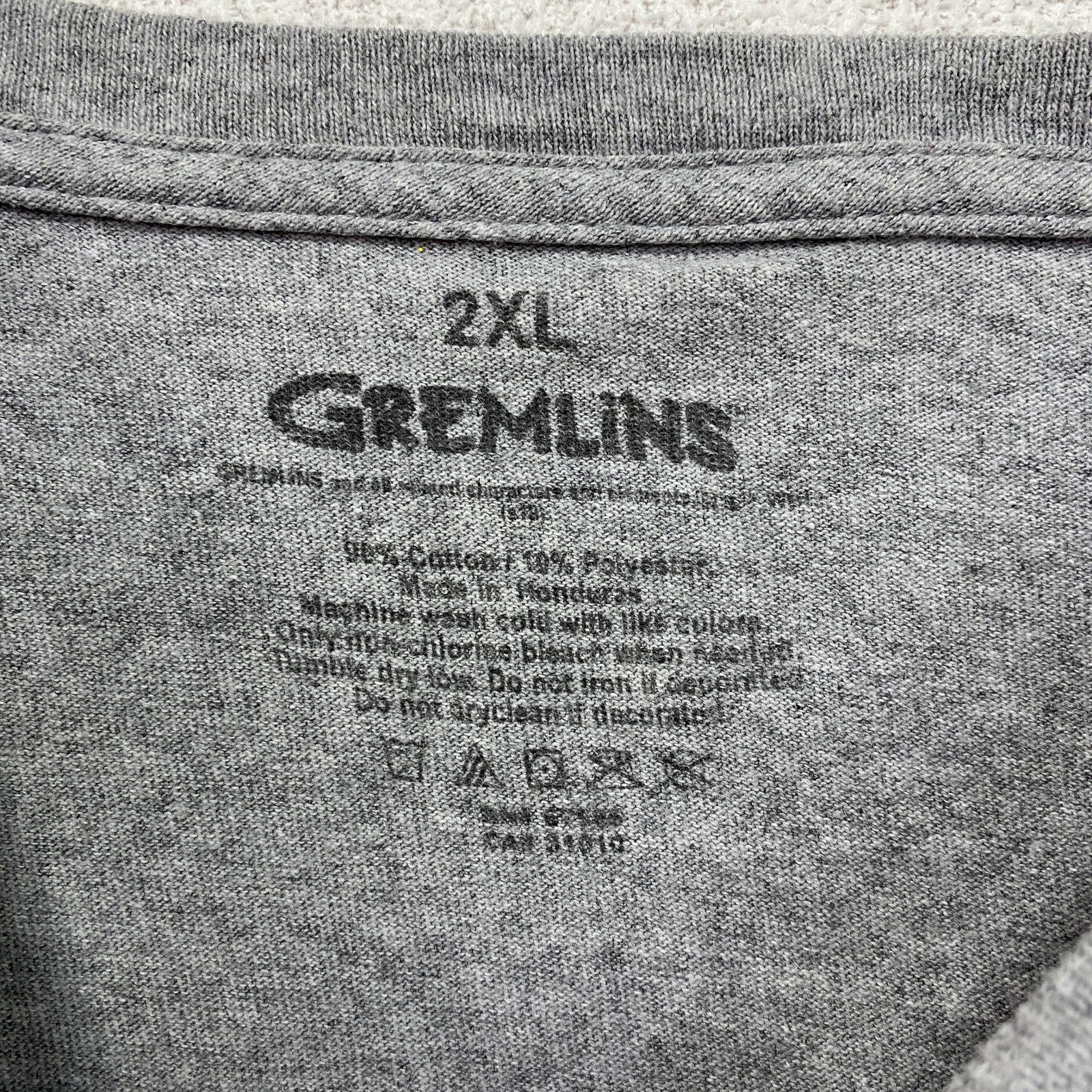 GREMLINS　グレムリン　ギズモ　半袖Tシャツ　ムービーT　キャラクターT　灰色　グレー　2XLサイズ