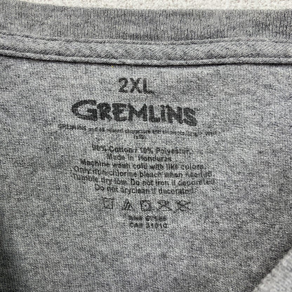 GREMLINS　グレムリン　ギズモ　半袖Tシャツ　ムービーT　キャラクターT　灰色　グレー　2XLサイズ