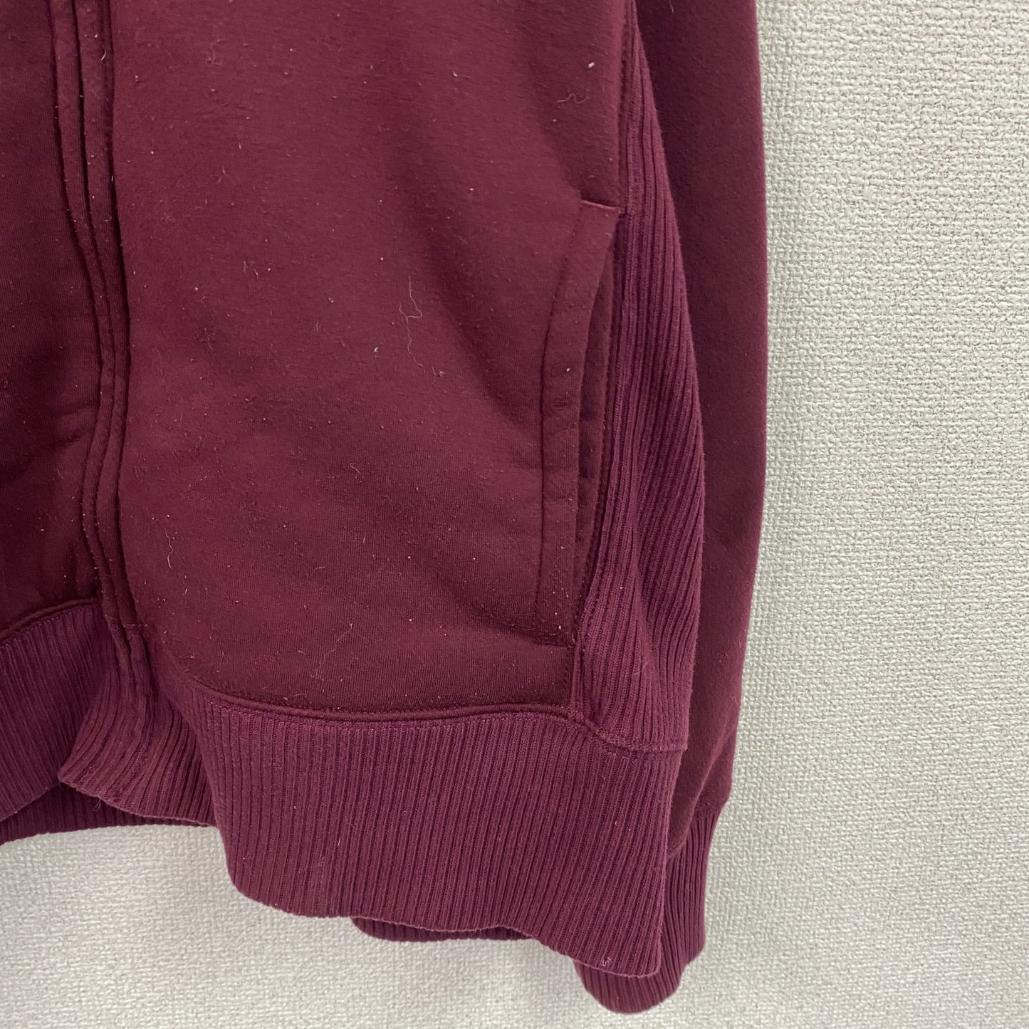 GAP　ギャップ　フルジップスウェット/トレーナー　ボルドー　ベージュ　Mサイズ