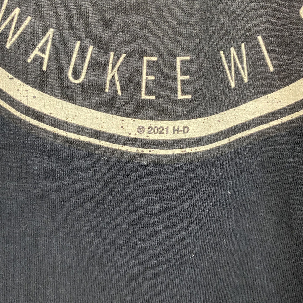 HARLEY DAVIDSON　ハーレーダビッドソン　長袖両面プリントTシャツ　黒　ブラック　XLサイズ