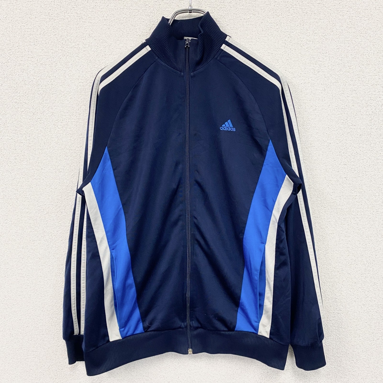 00s　adidas　アディダス　トラックジャケット/ジャージ　ヴィンテージ　紺　ネイビー　XLサイズ