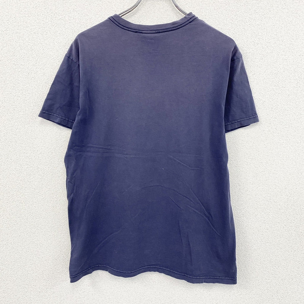 00s　Fossil　フォッシル　半袖プリントTシャツ　ヴィンテージ　フェード　紺　ネイビー　Sサイズ