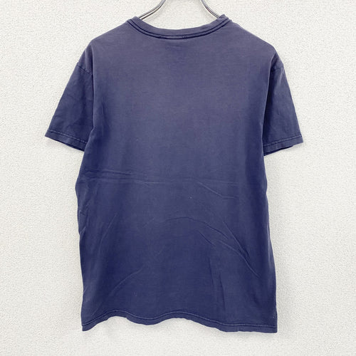 00s　Fossil　フォッシル　半袖プリントTシャツ　ヴィンテージ　フェード　紺　ネイビー　Sサイズ