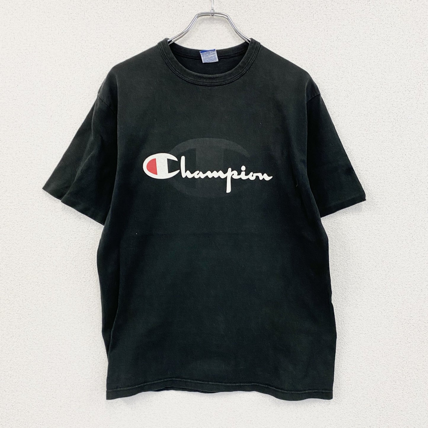 ～00s　Champion　チャンピオン　半袖プリントTシャツ　ヴィンテージ　黒　ブラック　Lサイズ
