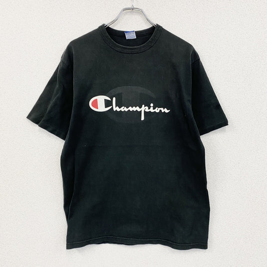 ～00s　Champion　チャンピオン　半袖プリントTシャツ　ヴィンテージ　黒　ブラック　Lサイズ