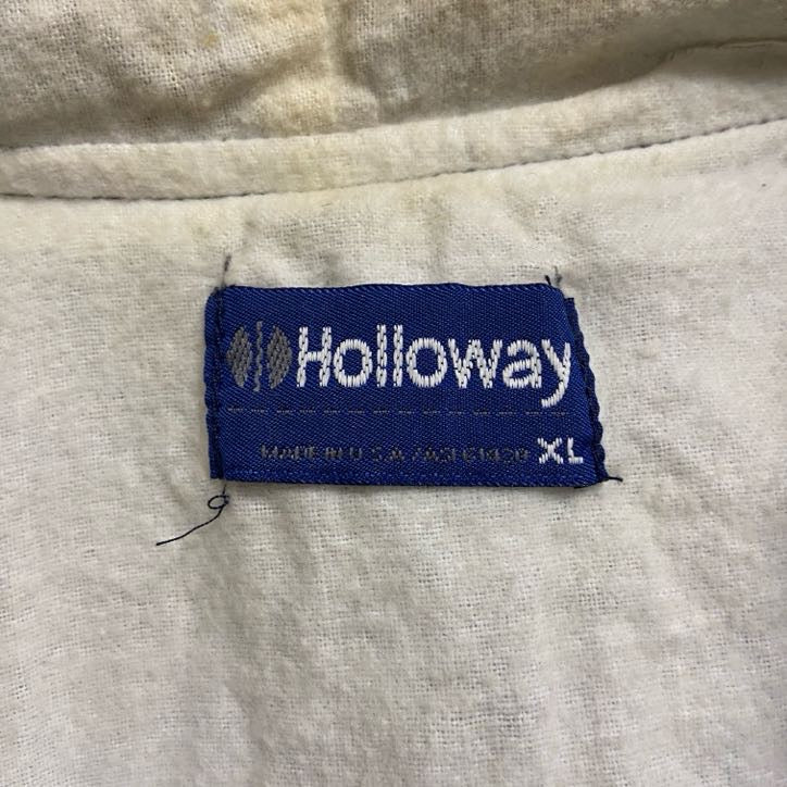 古着 used　70s 80s　USA製　Holloway　長袖ハーフジップナイロンパーカー　プルオーバー　ネイビー　XLサイズ