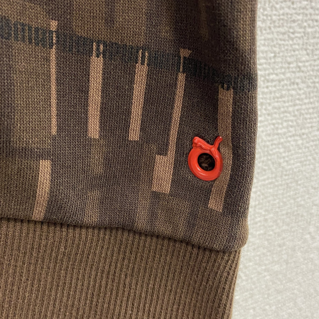 PUMA　プーマ　トラックジャケット/ジャージ　刺繍ロゴ　茶色　ブラウン　Sサイズ