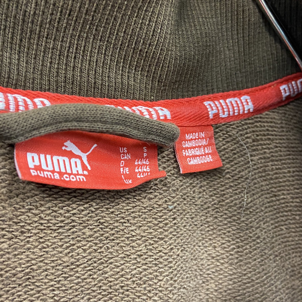 PUMA　プーマ　トラックジャケット/ジャージ　刺繍ロゴ　茶色　ブラウン　Sサイズ