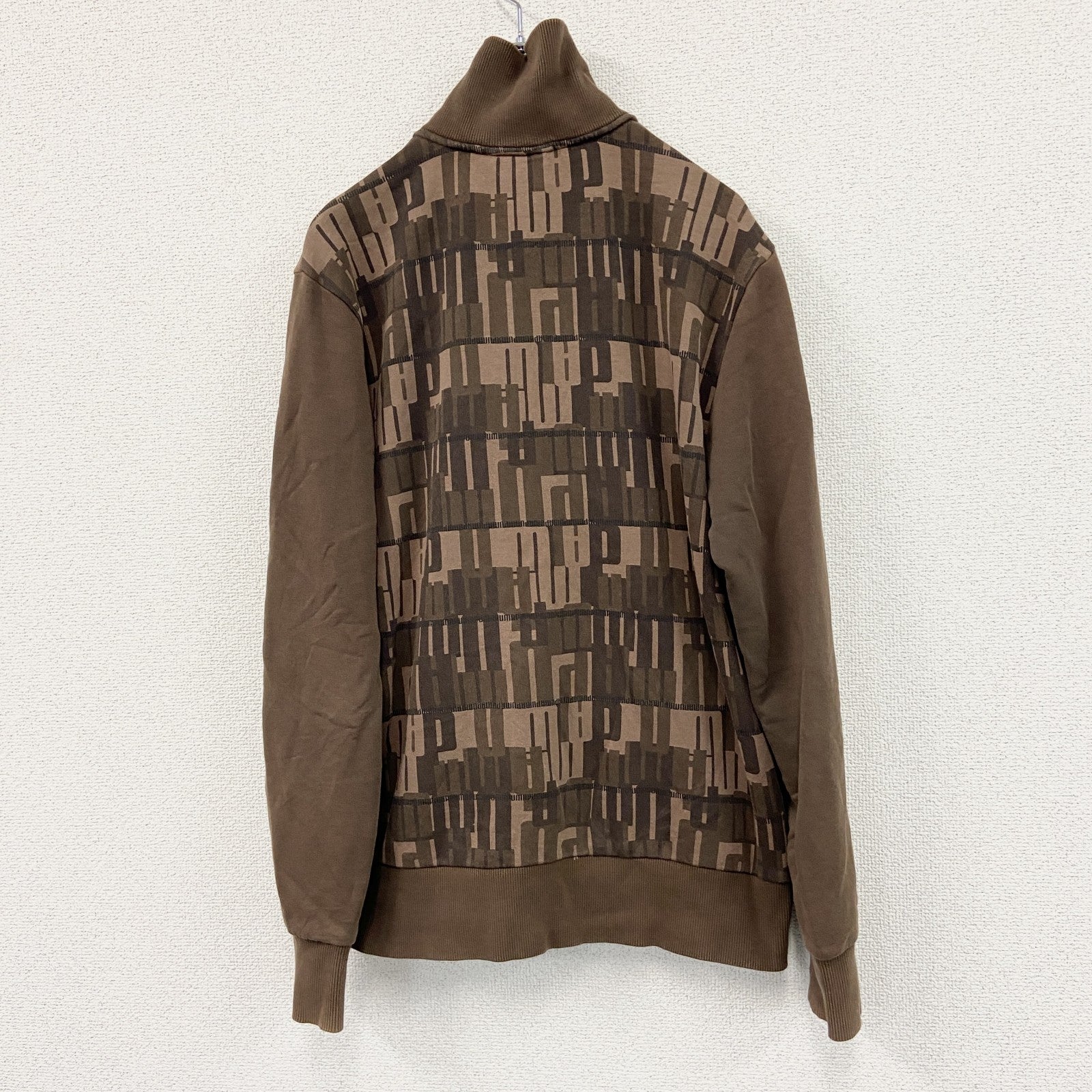 PUMA　プーマ　トラックジャケット/ジャージ　刺繍ロゴ　茶色　ブラウン　Sサイズ