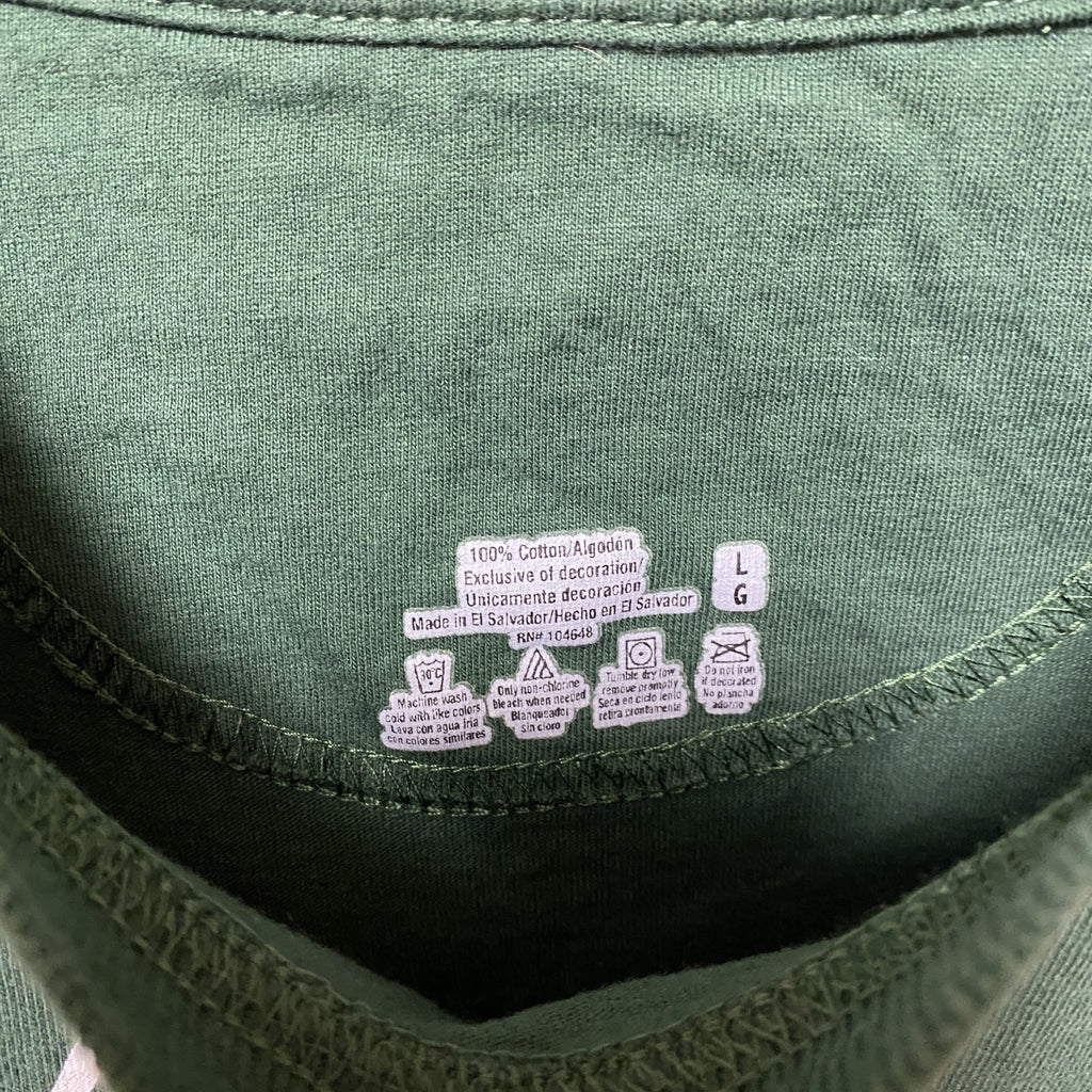 古着 used　SUGAR BOWL　アメフト　半袖カレッジプリントTシャツ　スポーツ　緑　グリーン　デザイン　クルーネック
