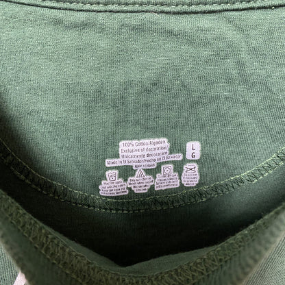 古着 used　SUGAR BOWL　アメフト　半袖カレッジプリントTシャツ　スポーツ　緑　グリーン　デザイン　クルーネック