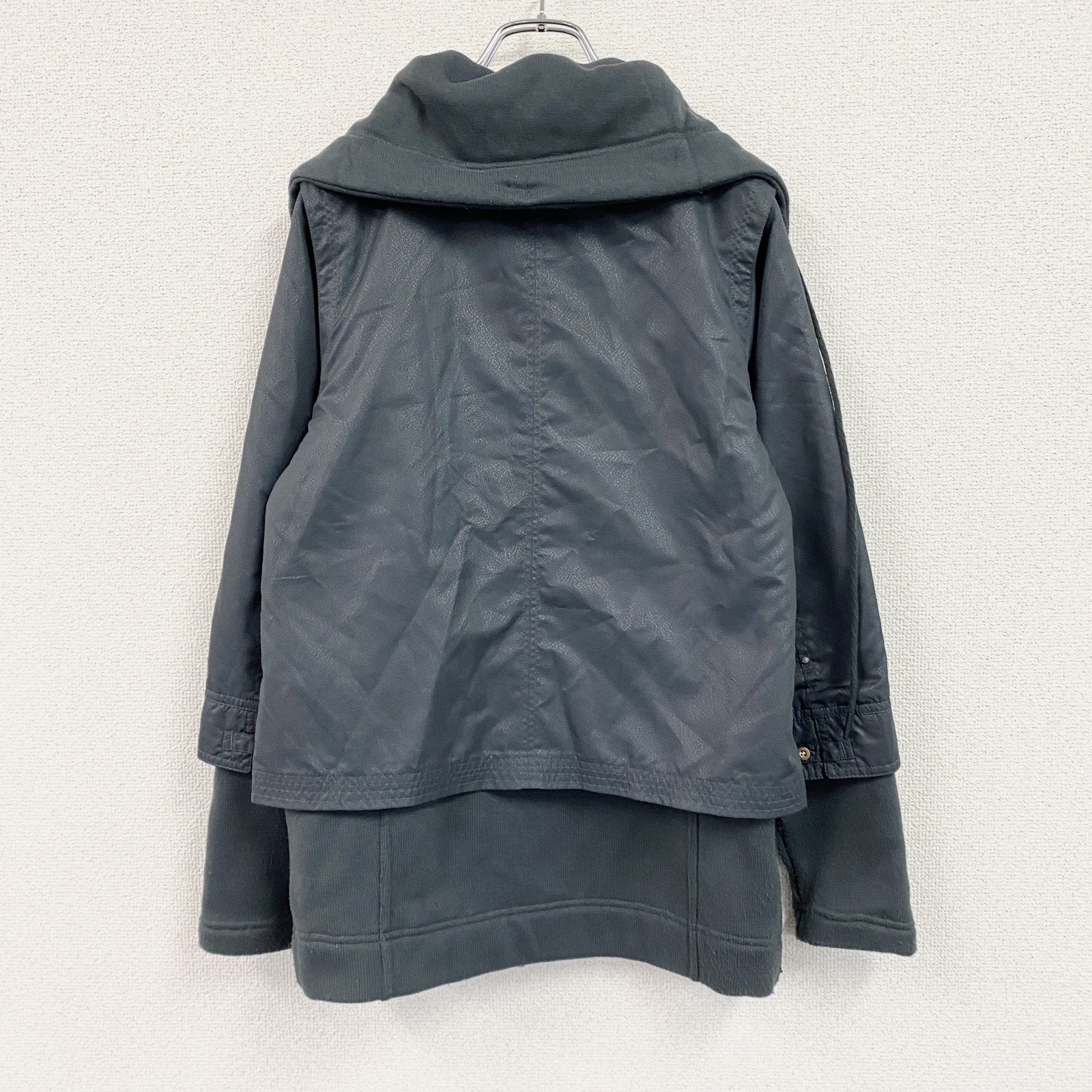 Reebok　リーボック　フルジップジャケット　レイヤード　紺　ネイビー　Mサイズ