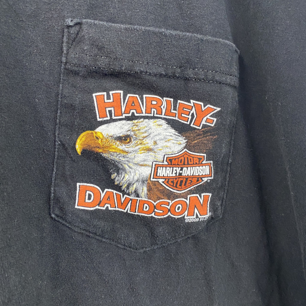 00s　HARLEYDAVIDSON　ハーレーダビッドソン　タンクトップ/ノースリーブ　黒　ブラック　2XLサイズ