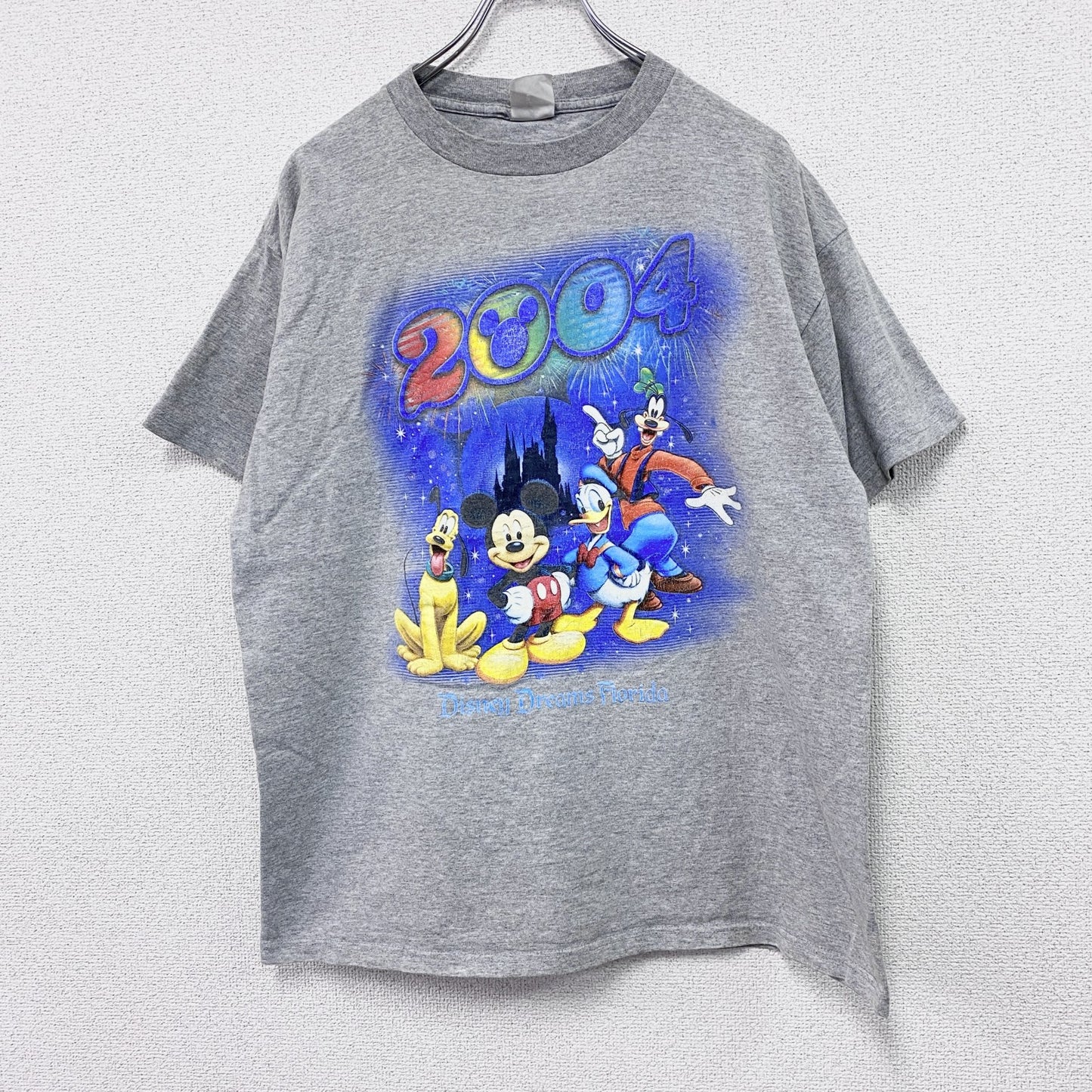 00s　Disney　ディズニー　Mickey Mouse　ミッキーマウス　半袖Tシャツ　ヴィンテージ　グレー