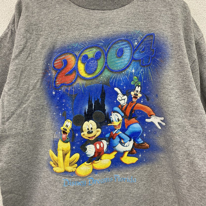 00s　Disney　ディズニー　Mickey Mouse　ミッキーマウス　半袖Tシャツ　ヴィンテージ　グレー