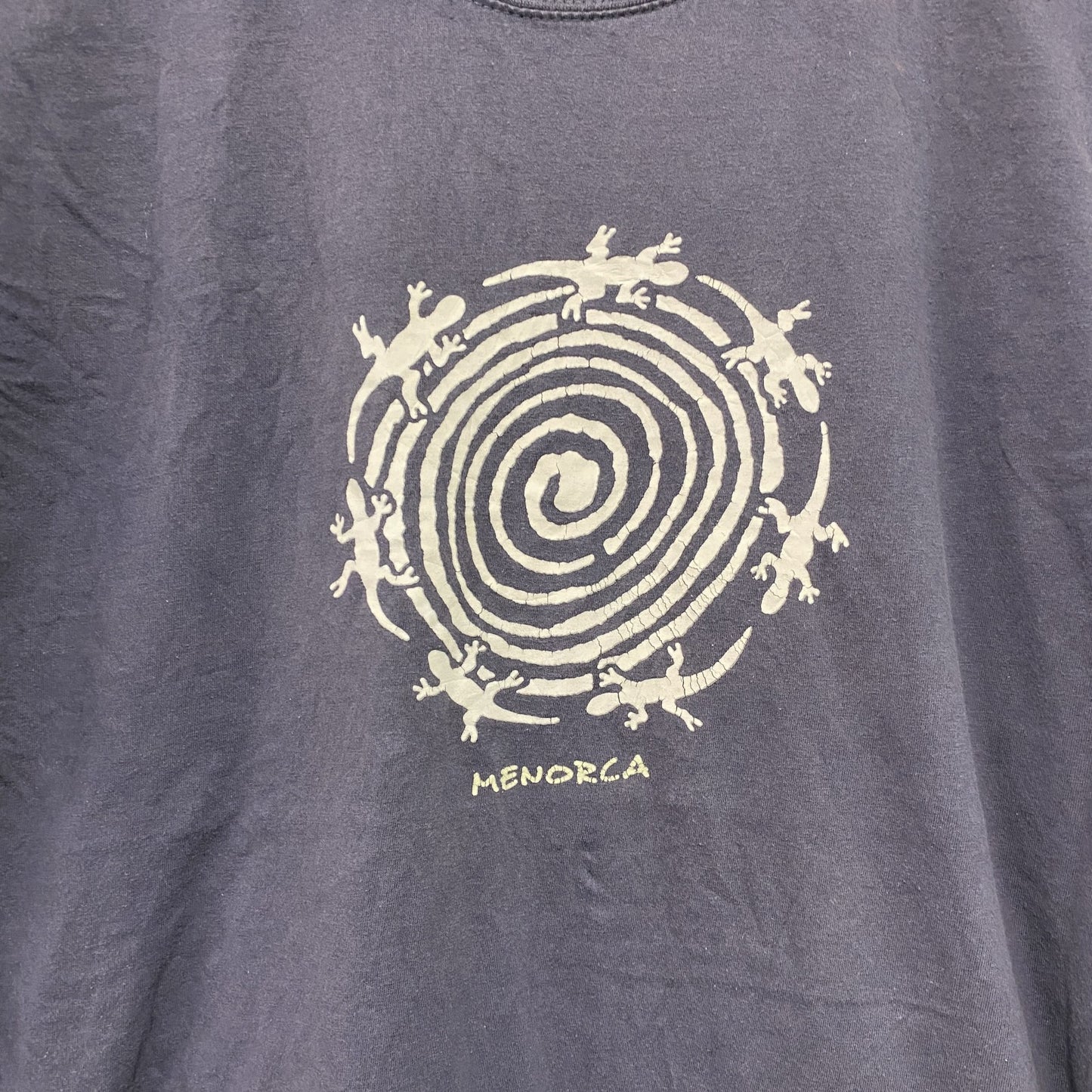 Giappo&GAW　半袖Tシャツ　ユーロ　フェード　紺　ネイビー　Lサイズ