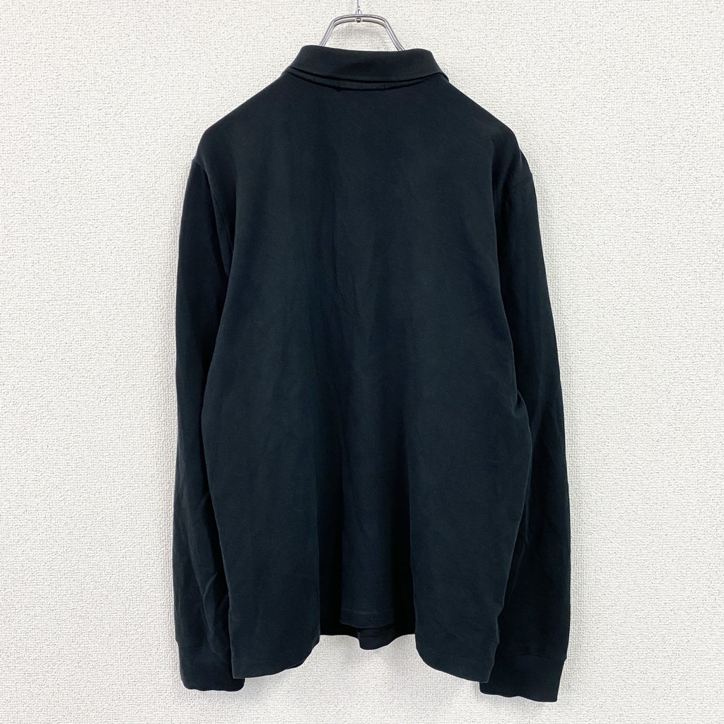 POLO RALPH LAUREN　ポロラルフローレン　長袖ポロシャツ　刺繡ロゴ　黒　ブラック　Mサイズ　