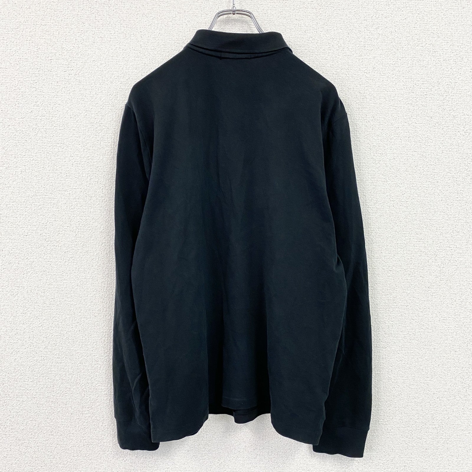 POLO RALPH LAUREN　ポロラルフローレン　長袖ポロシャツ　刺繡ロゴ　黒　ブラック　Mサイズ　