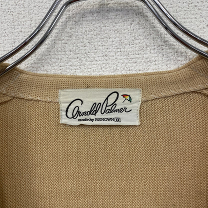 ～90s　Arnold Palmer　アーノルドパーマー　ウールニットカーディガン　ヴィンテージ　ベージュ　
