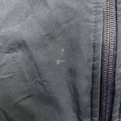 古着 used　NIKE　ナイキ　長袖ハイネックブルゾン　裏地フリースジャンパー　ワンポイント刺繍　ネイビー　秋冬服
