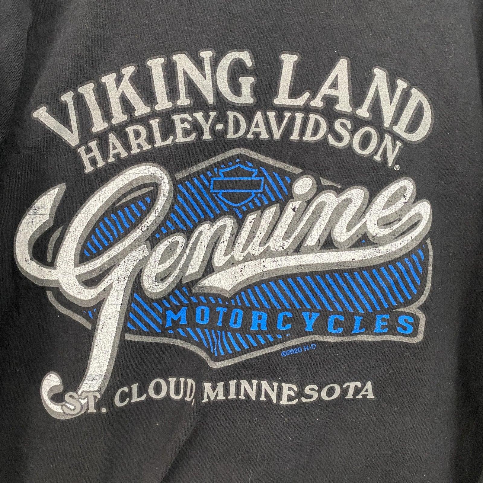 HARLEY DAVIDSON　ハーレーダビッドソン　半袖両面プリントTシャツ　黒　ブラック　XLサイズ