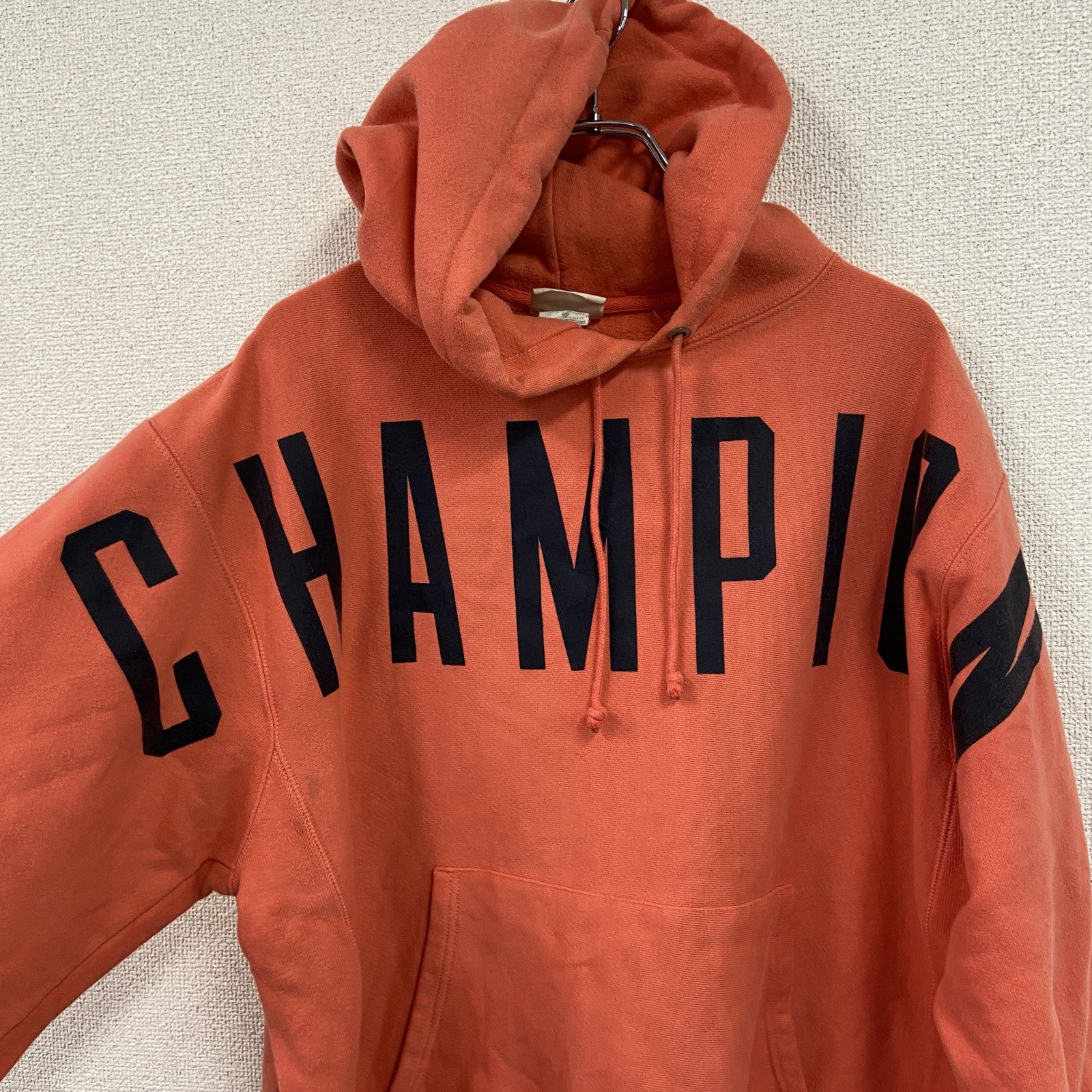 Champion　チャンピオン　リバースウィーブ　スウェットパーカー/フーディー　フェード　現行　オレンジ　XLサイズ