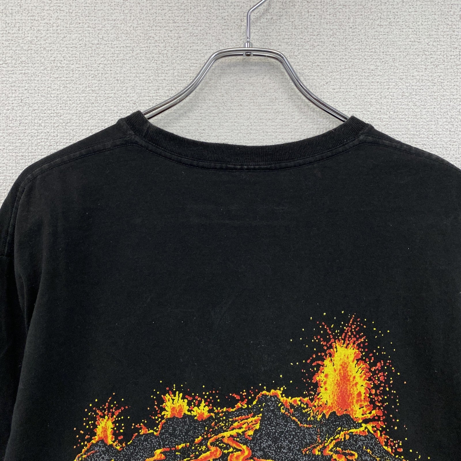 00s　キラウエア火山　半袖プリントTシャツ　ヴィンテージ　黒　ブラック