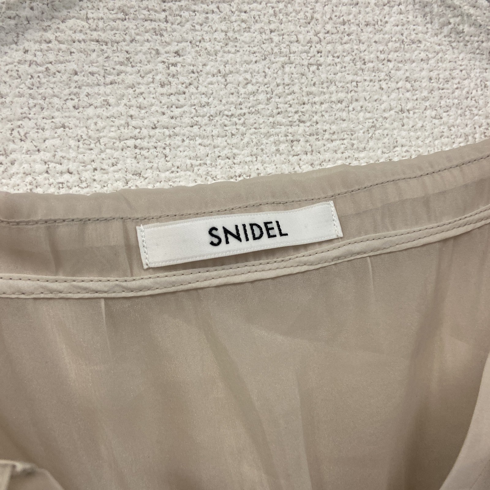 SNIDEL　スナイデル　ニットドッキングフレアワンピ　ワンピース　ベージュ