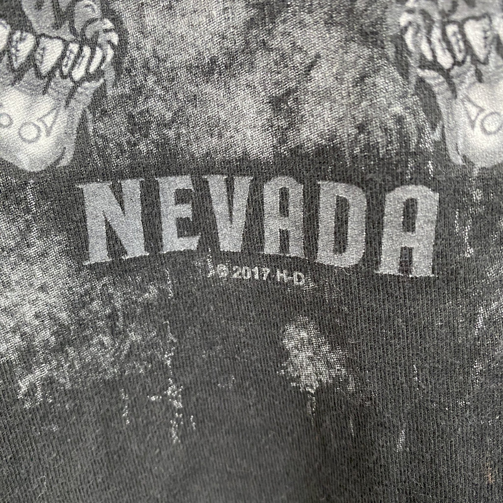 HARLEY DAVIDSON　ハーレーダビッドソン　長袖両面プリントTシャツ　黒　ブラック　Mサイズ