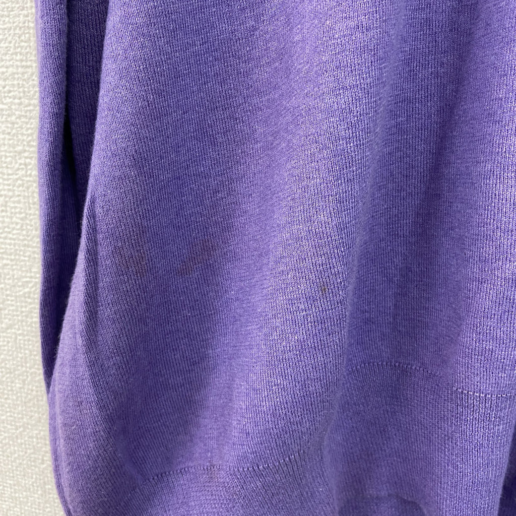 古着 used　POLO RALPH LAUREN　ポロラルフローレン　コットンニットセーター　紫　パープル　XLサイズ