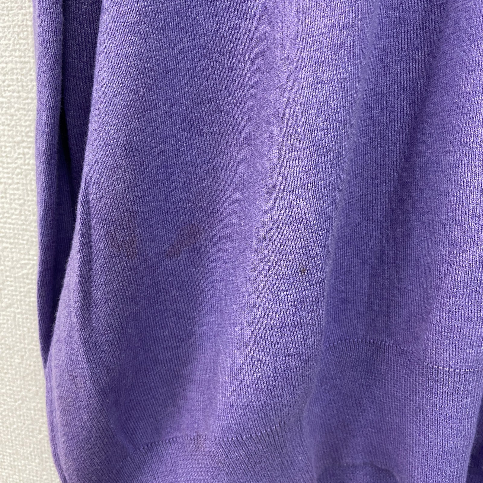 古着 used　POLO RALPH LAUREN　ポロラルフローレン　コットンニットセーター　紫　パープル　XLサイズ