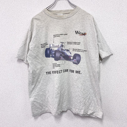 ～00s　半袖Tシャツ　F1カー　ユーロ　ヴィンテージ　霜降りグレー　Lサイズ