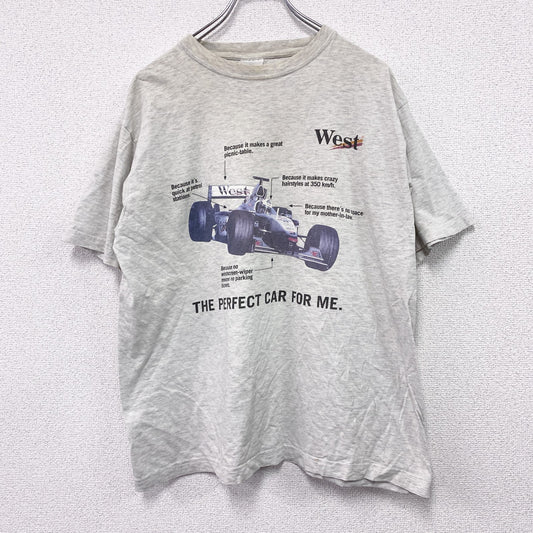 ～00s　半袖Tシャツ　F1カー　ユーロ　ヴィンテージ　霜降りグレー　Lサイズ