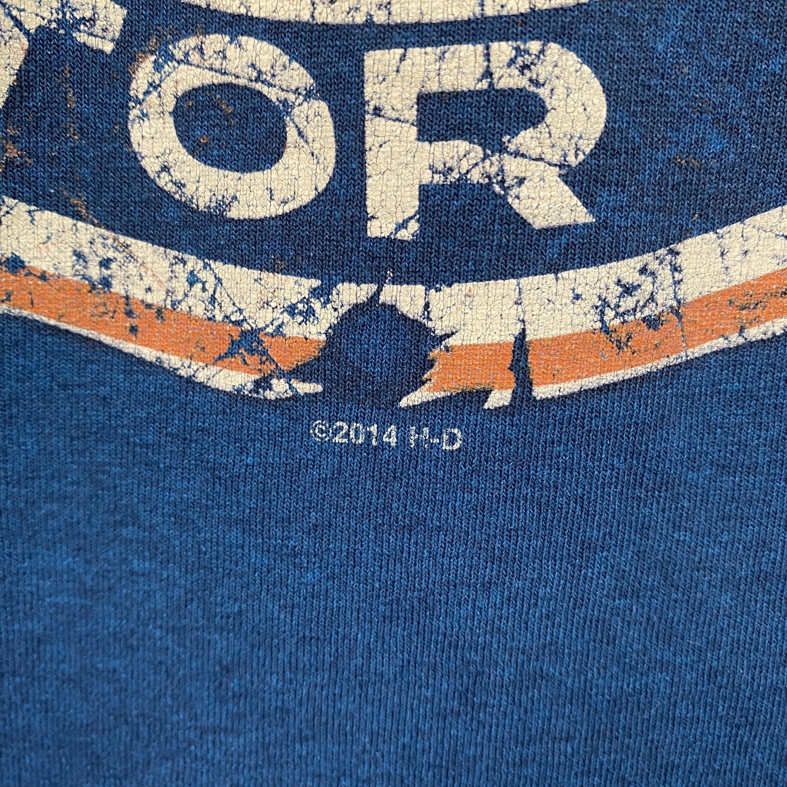 HARLEY DAVIDSON　ハーレーダビッドソン　長袖両面プリントTシャツ　青　ブルー　XLサイズ