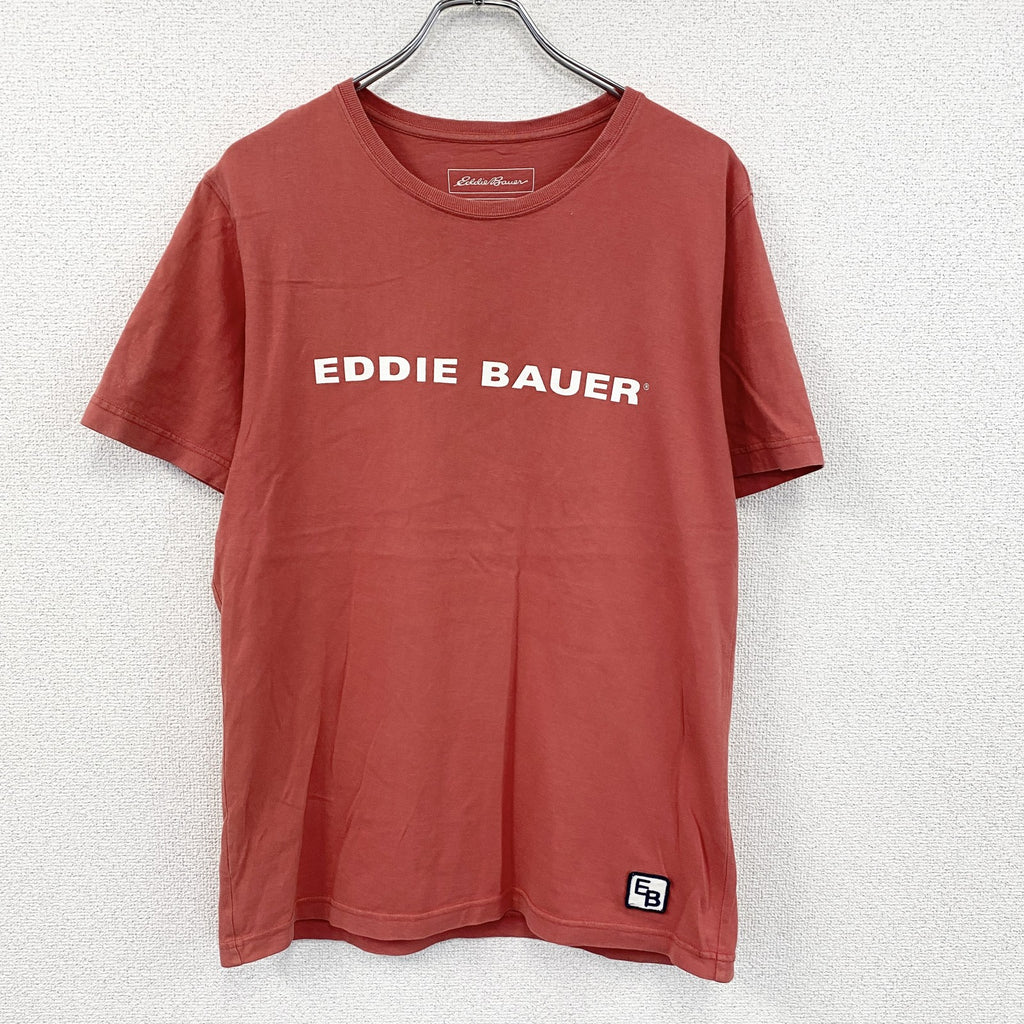 Eddie Bauer　エディーバウアー　半袖プリントTシャツ　赤　レッド　Sサイズ