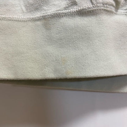 古着 used　NIKE　ナイキ　長袖異素材切替フリースジャケット　ロゴ刺繍　白　ネイビー　ビッグシルエット　2XLサイズ