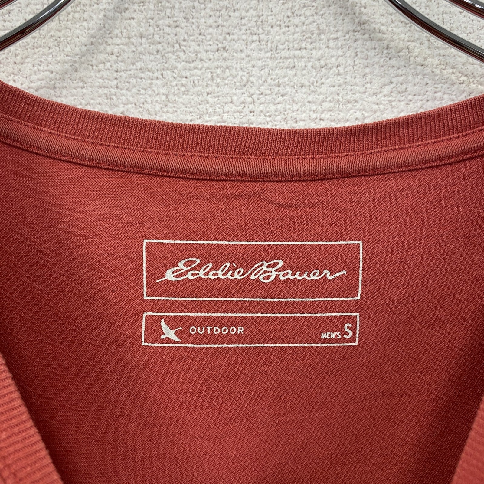 Eddie Bauer　エディーバウアー　半袖プリントTシャツ　赤　レッド　Sサイズ