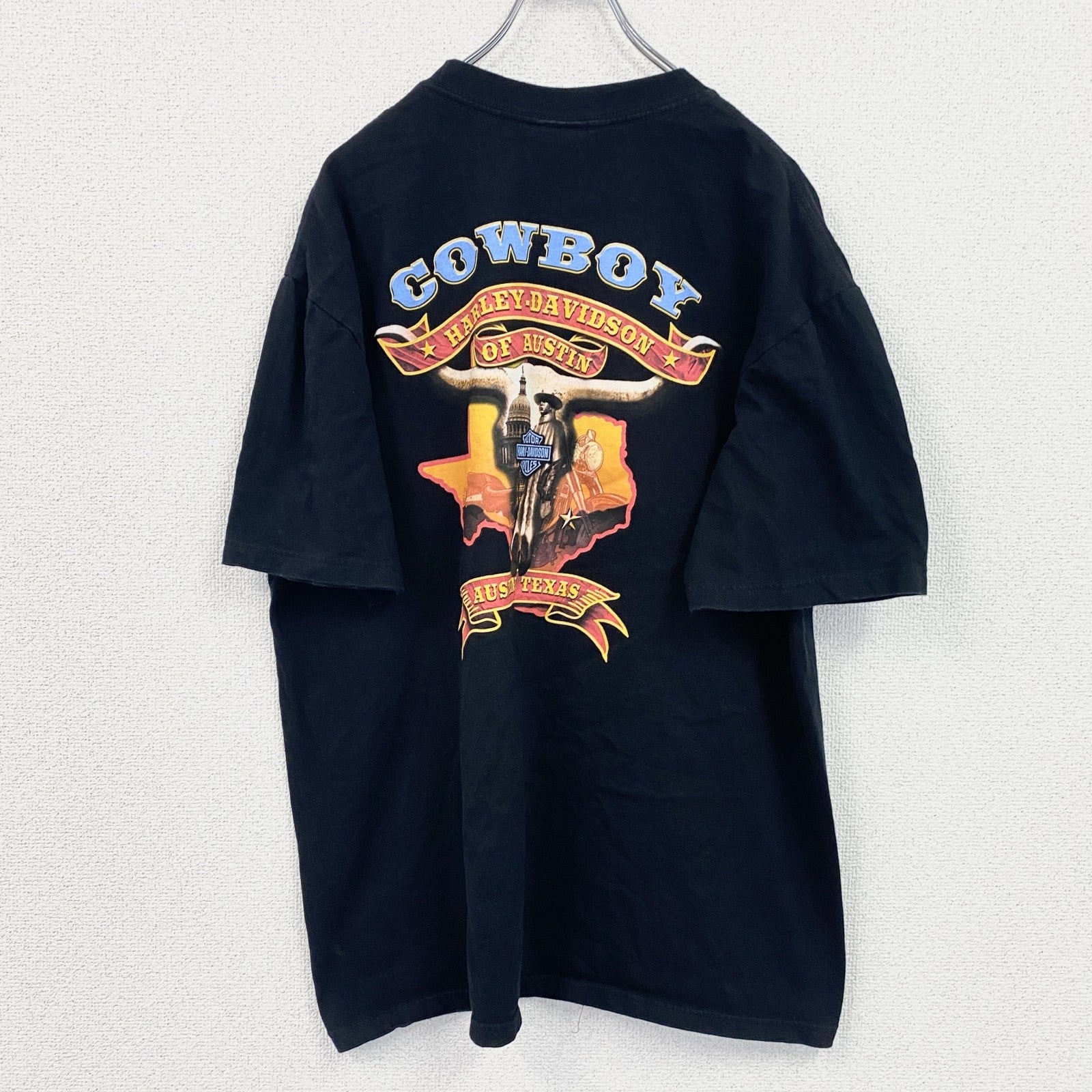 00s　HARLEY DAVIDSON　ハーレーダビッドソン　半袖プリントTシャツ　黒　ブラック　2XLサイズ