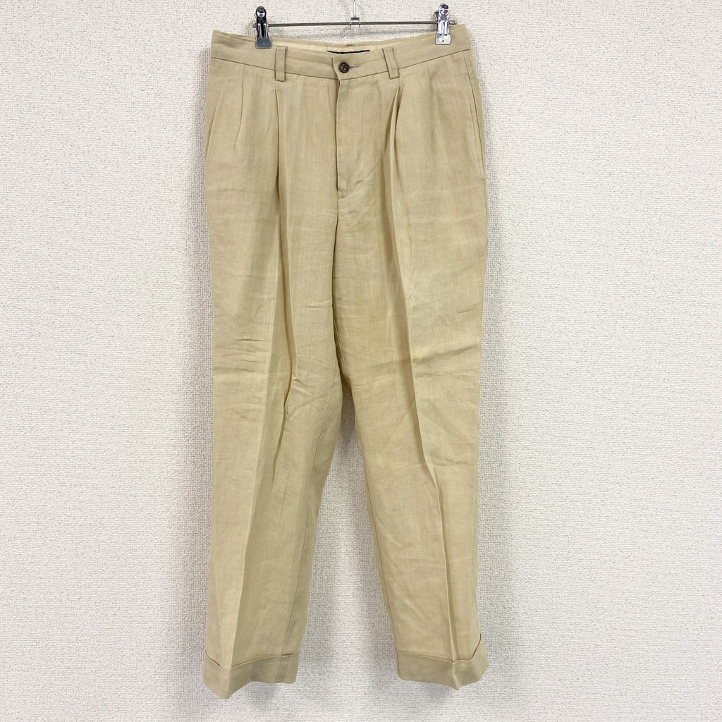 BANANA REPUBLIC　バナナリパブリック　リネンパンツ　ジップフライ　ベージュ　36Rサイズ