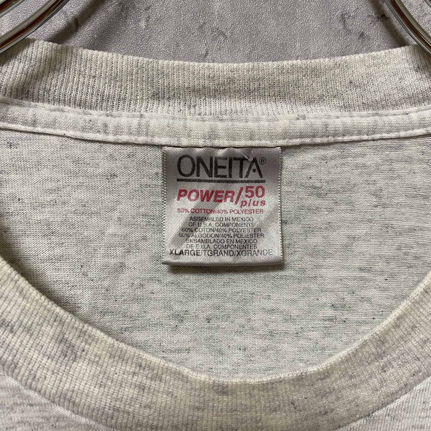 古着 used　ONEITA　シャチ　鯱　半袖アニマルプリントTシャツ　ワンポイント　バックプリント　白　ホワイト　オーバーサイズ