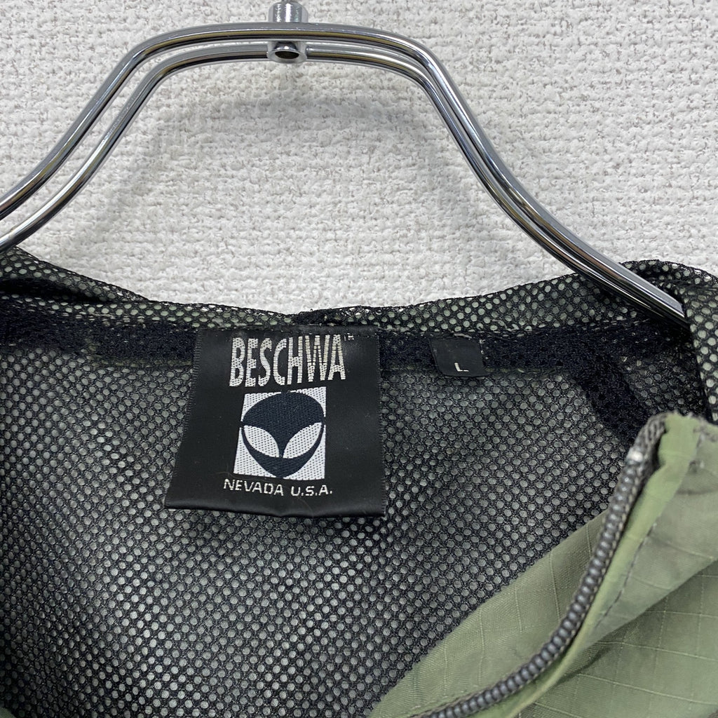 BESCHWA　ビシュワ　アノラックパーカー/ナイロンジャケット　カーキ　Lサイズ