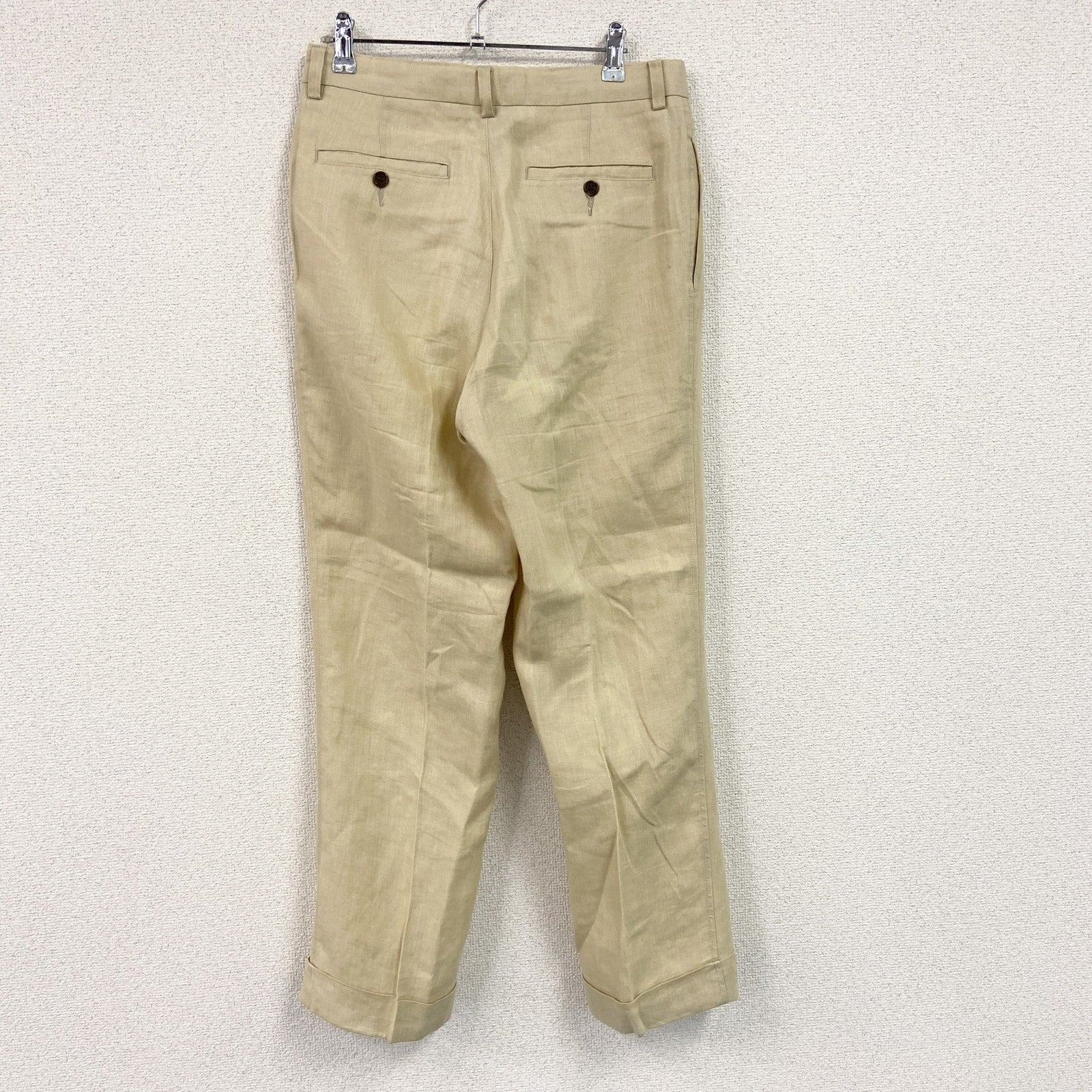 BANANA REPUBLIC　バナナリパブリック　リネンパンツ　ジップフライ　ベージュ　36Rサイズ