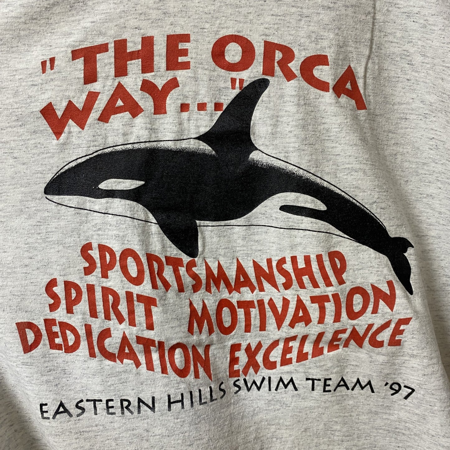 古着 used　ONEITA　シャチ　鯱　半袖アニマルプリントTシャツ　ワンポイント　バックプリント　白　ホワイト　オーバーサイズ