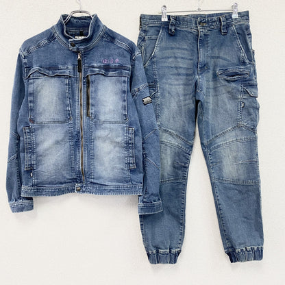 寅壱　TORAICH　セットアップ　デニムジャケット　デニムパンツ　作業着　インディゴ　Lサイズ