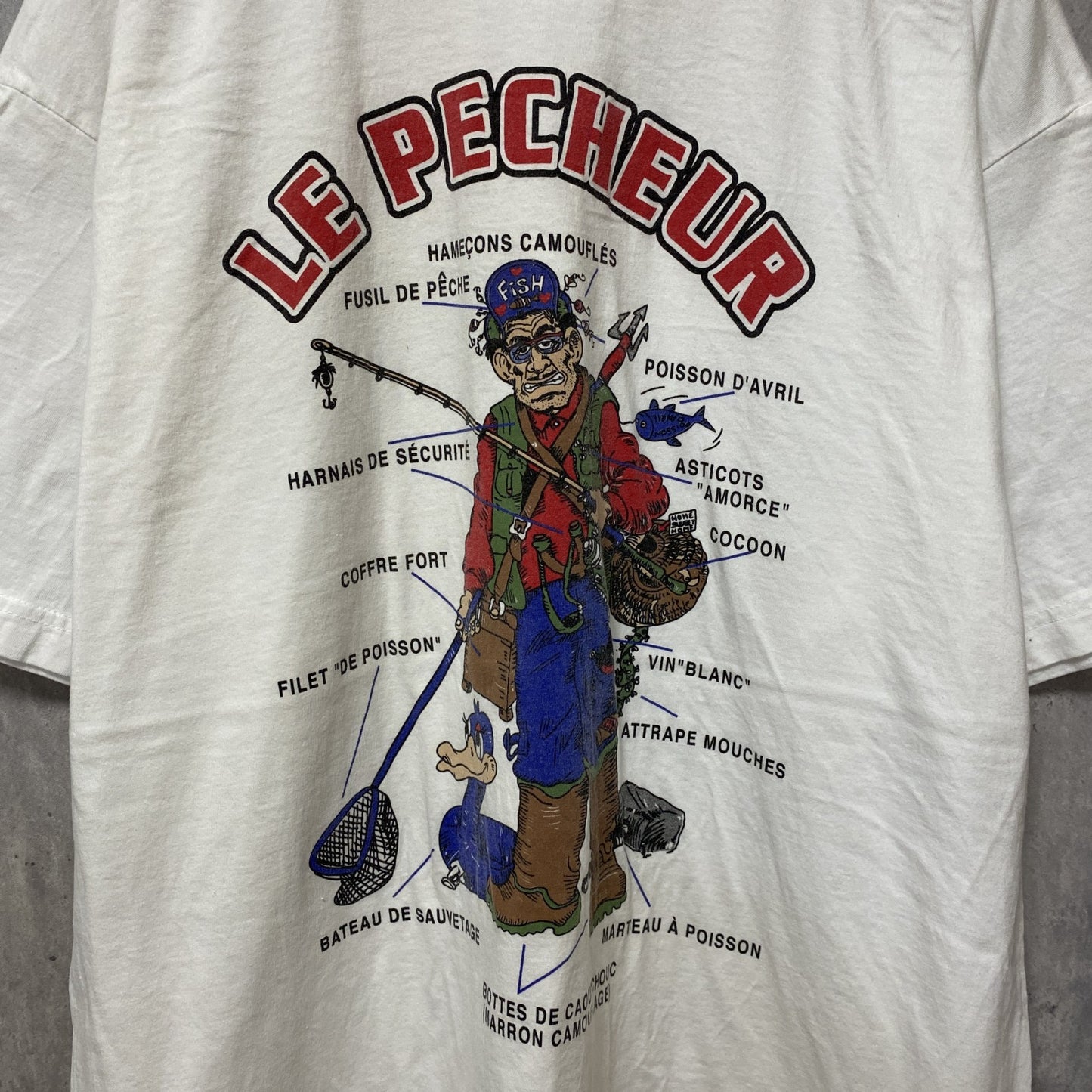 古着 used　半袖プリントTシャツ　白　ホワイト　デザイン　クルーネック　春夏服　ビッグシルエット　オーバーサイズ　XXLサイズ