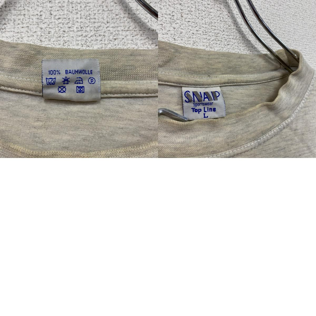 90s～　SNAP　半袖Tシャツ　ユーロ　ヴィンテージ　霜降りグレー　Lサイズ